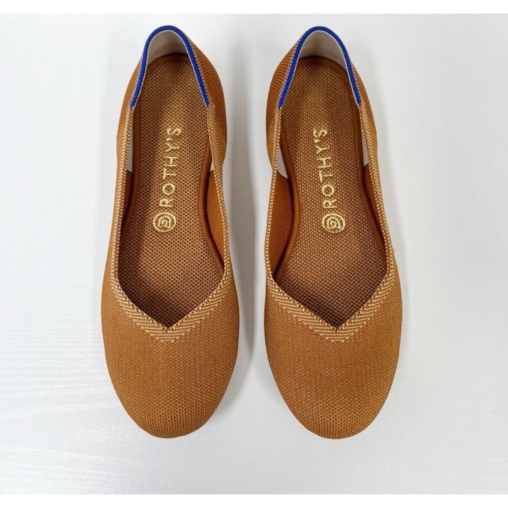 Rothy's The Flat Amber Fawn Textile Women's Slip On Ballet Flats 7